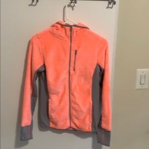 1 Neon coral super soft technical hoodie